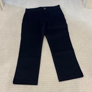 Classic Straight-Leg Navy Pants